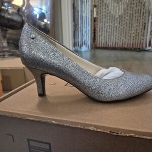 Life Stride Glittering Silver Heels